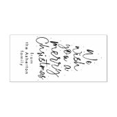 Wij wensen u een cadeautje voor prettige kerstdage  zelfinktende stempel (Design)