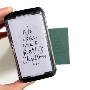 Wij wensen u een cadeautje voor prettige kerstdage  zelfinktende stempel