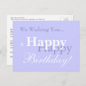 Wij wensen u... een fijne verjaardag! briefkaart (Voorkant / Achterkant)