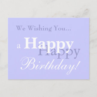 Wij wensen u... een fijne verjaardag! briefkaart