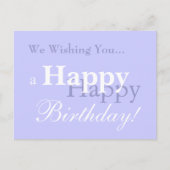 Wij wensen u... een fijne verjaardag! briefkaart (Voorkant)