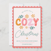 Wij wensen u een gezellige kerst feestdagenkaart (Voorkant)