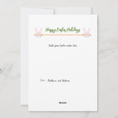 Wij wensen u een Happy Easter Photo Family Feestdagenkaart (Achterkant)