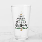 Wij wensen u een kerstfeest glas (Achterkant)