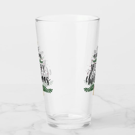 Wij wensen u een kerstfeest glas (Rechts)