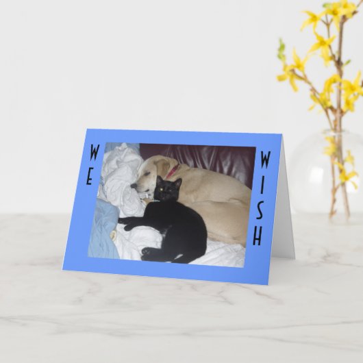 WIJ WENSEN U EEN MOOIE VERJAARDAG KAART (Gele Bloem)