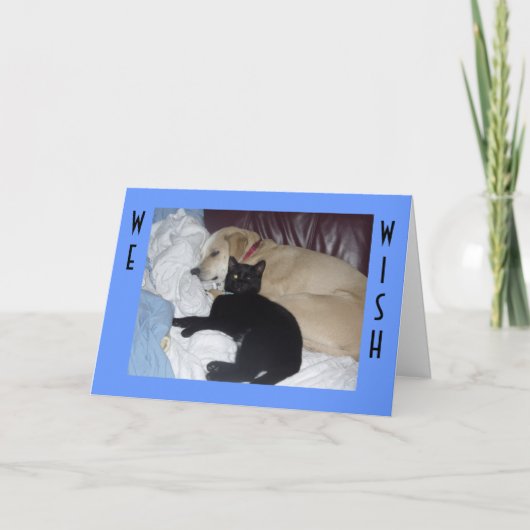 WIJ WENSEN U EEN MOOIE VERJAARDAG KAART (Voorkant)