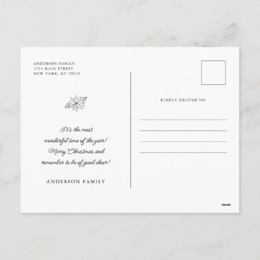 Wij wensen u een prettig kerstcadeautje met een go feestdagenkaart (Achterkant)