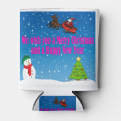 Wij wensen u een prettig kerstfeest en een gelukki blikjeskoeler (Voorkant)