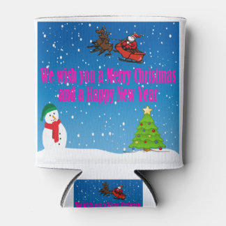 Wij wensen u een prettig kerstfeest en een gelukki blikjeskoeler