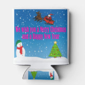 Wij wensen u een prettig kerstfeest en een gelukki blikjeskoeler (Achterkant)