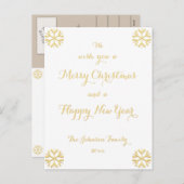 Wij wensen u een prettig kerstfeest en een gelukki feestdagenkaart (Voorkant / Achterkant)