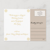 Wij wensen u een prettig kerstfeest en een gelukki feestdagenkaart (Achterkant)