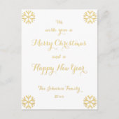 Wij wensen u een prettig kerstfeest en een gelukki feestdagenkaart (Voorkant)