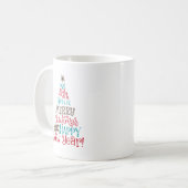 Wij wensen u een prettig kerstfeest en een gelukki koffiemok (Voorkant links)