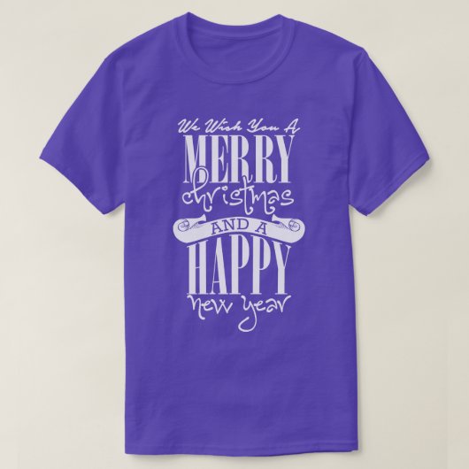 Wij wensen u een prettig kerstfeest en een gelukki t-shirt (Design voorkant)
