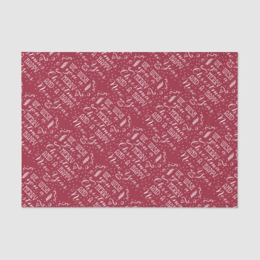 Wij wensen u een prettig kerstfeest en een gelukki tissuepapier (Voorkant)