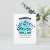 Wij wensen u een prettig kerstfeest en gelukkig ni feestdagenkaart (Staand voorkant)