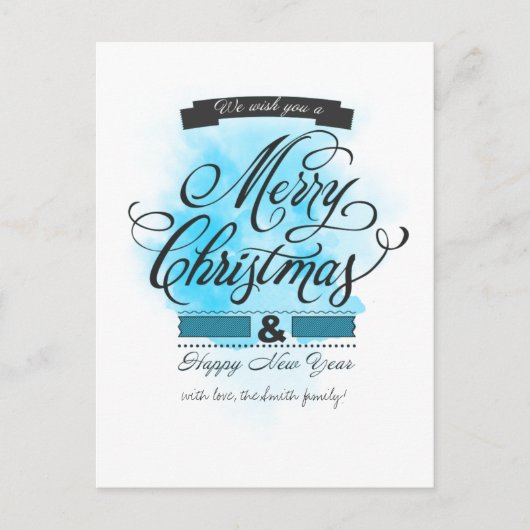 Wij wensen u een prettig kerstfeest en gelukkig ni feestdagenkaart (Voorkant)