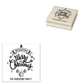 "Wij wensen u een prettig kerstfeest" Rubberstempel (Gestempeld)
