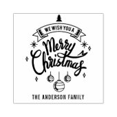 "Wij wensen u een prettig kerstfeest" Rubberstempel (Afrduk)