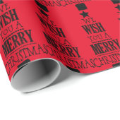 Wij wensen u een prettig kerstpapier cadeaupapier (Rol Hoek)