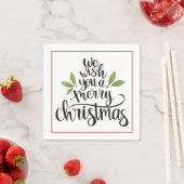 Wij wensen u een prettig kerstscript servet (Insitu)