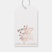 Wij wensen u een prettige Folie voor het Roos met  Cadeaulabel (Achterkant)