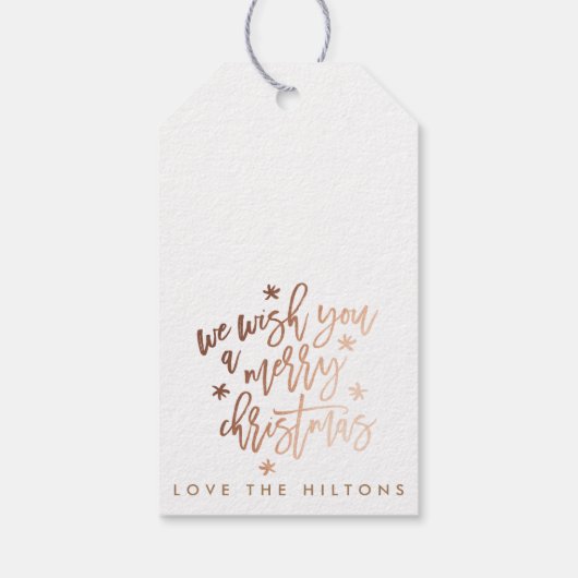 Wij wensen u een prettige Folie voor het Roos met  Cadeaulabel (Achterkant)