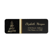 Wij wensen u een prettige kerstboom etiket (Voorkant)