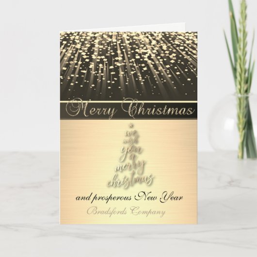 Wij wensen u een prettige kerstboom feestdagen kaart (Voorkant)