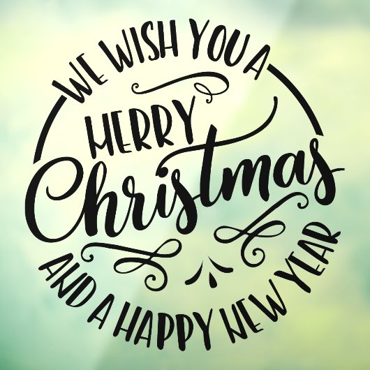 Wij wensen u een prettige kerstbusiness. raamsticker (Vel 3)