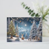 Wij wensen u een prettige kerstdag bedankkaart (Staand voorkant)