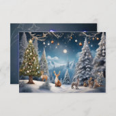 Wij wensen u een prettige kerstdag bedankkaart (Voorkant / Achterkant)