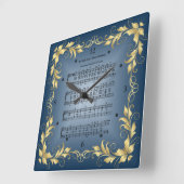 Wij wensen u een prettige kerstdag ~ Blad-muziek ~ Vierkante Klok (Hoek)