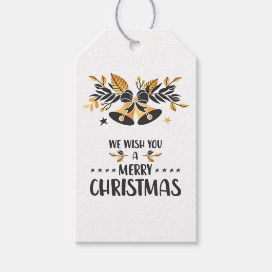 Wij wensen u een prettige kerstdag cadeaulabel (Voorkant)