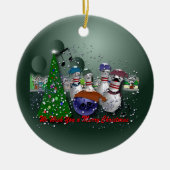 Wij wensen u een prettige kerstdag keramisch ornament (Voorkant)