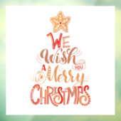 Wij wensen u een prettige kerstdag raamsticker (Vel 3)