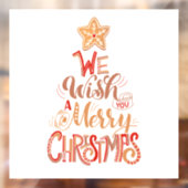 Wij wensen u een prettige kerstdag raamsticker (Vel 2)