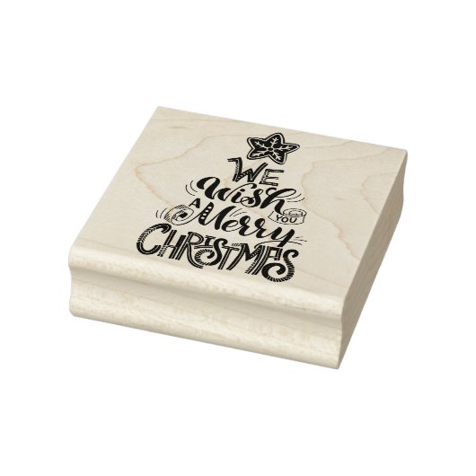 Wij wensen u een prettige kerstdag rubberstempel (Stempel)