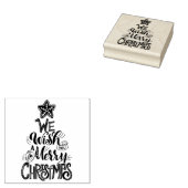 Wij wensen u een prettige kerstdag rubberstempel (Gestempeld)