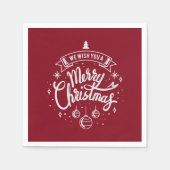 Wij wensen u een prettige kerstdag servet (Voorkant)