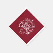 Wij wensen u een prettige kerstdag servet (Hoek)