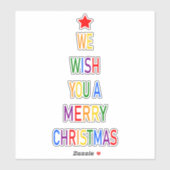 Wij wensen u een prettige kerstdag sticker (Vel)