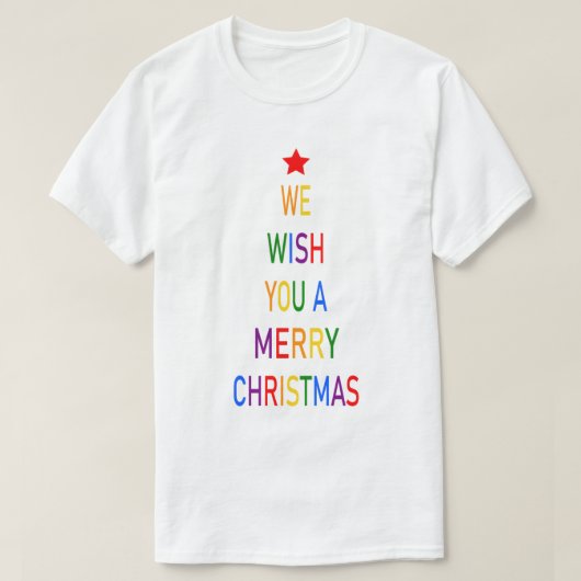Wij wensen u een prettige kerstdag t-shirt (Design voorkant)