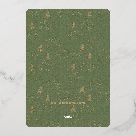 Wij wensen u een prettige kerstdag | Twee unieke f Folie Feestdagenkaart (Achterkant)