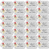 Wij wensen u een prettige kerstfeestelijke Koe. Sticker (Voorkant)