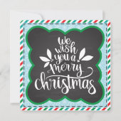 Wij wensen u een prettige kerstfeestkaart feestdagenkaart (Voorkant)