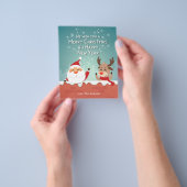 Wij wensen u een prettige kerstman op maat. flyer (Hand)