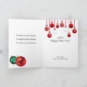 Wij wensen u een prettige kerstmuziek feestdagen kaart (Binnen)